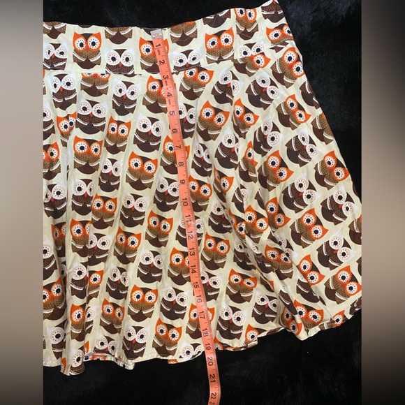 Retrolicious Owl Print A Line Mini Skirt, Size XL, EUC - Picture 5 of 5